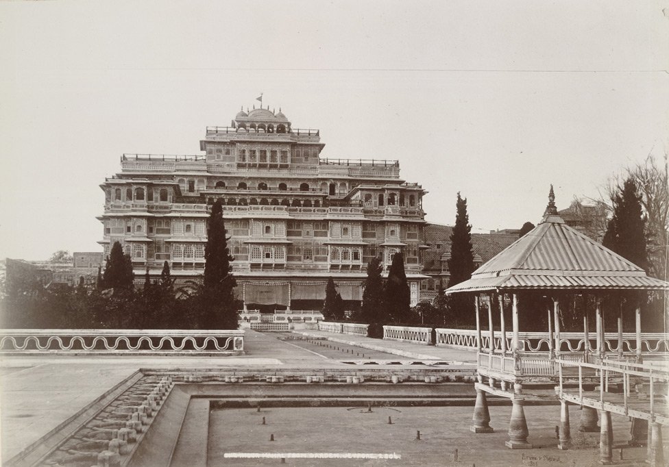 The Indur Mahal Chandra Mahal from the garden Jeypore